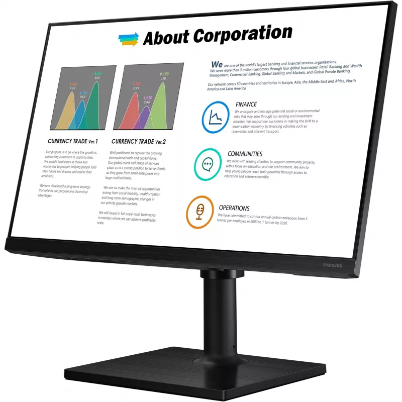 Samsung LF27T450FQRXEN 27 inch Full HD IPS monitors - Melns