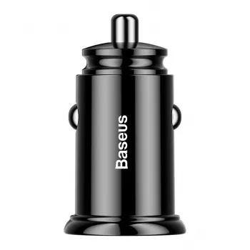 Baseus Circular 2xUSB QC3.0 5A 30W Auto lādētājs (Melns)