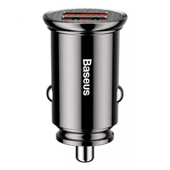Baseus Circular 2xUSB QC3.0 5A 30W Auto lādētājs (Melns)