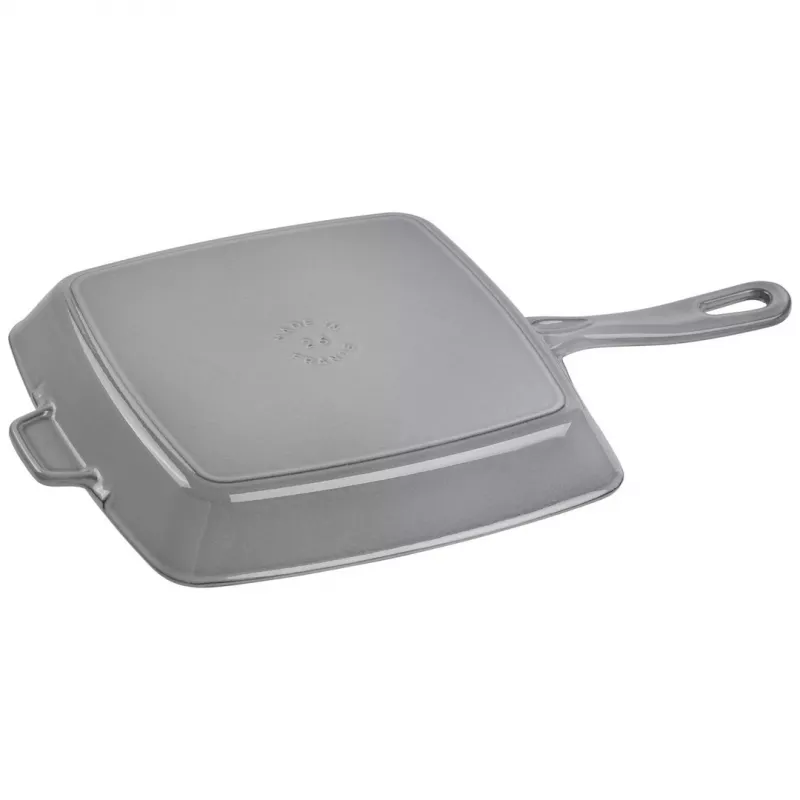 ZWILLING Staub Čuguna Kvadrātveida Grila Panna 26 cm Grafīta Pelēka