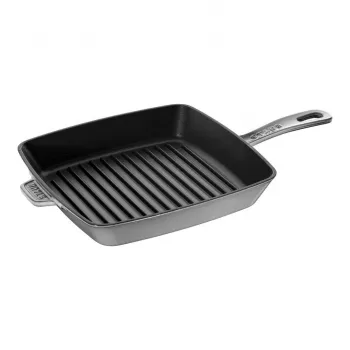 ZWILLING Staub Čuguna Kvadrātveida Grila Panna 26 cm Grafīta Pelēka