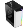 Aerocool Bionic V1 Midi-Tower, RGB, Rūdīts stikls - Melns/Balts