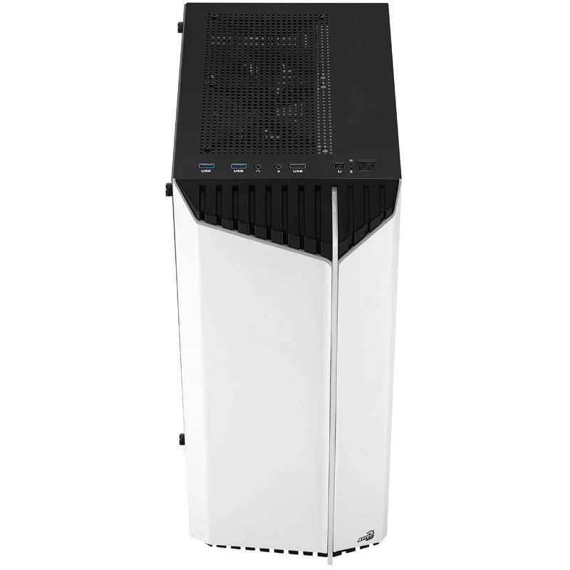 Aerocool Bionic V1 Midi-Tower, RGB, Rūdīts stikls - Melns/Balts