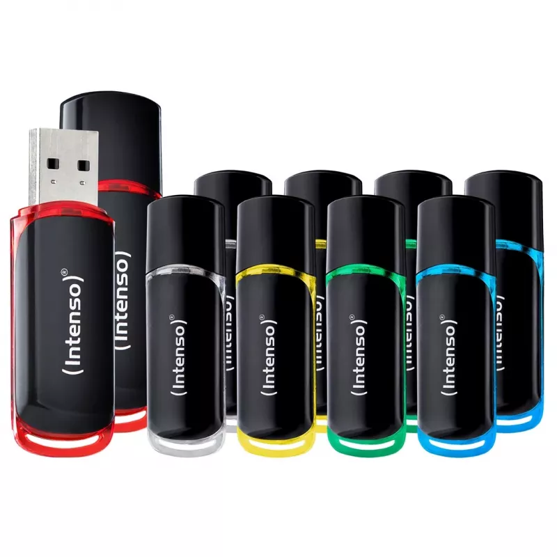Intenso Business Line 4GB USB 2.0 Flash Drive 10-Pack (Assorted Colors)