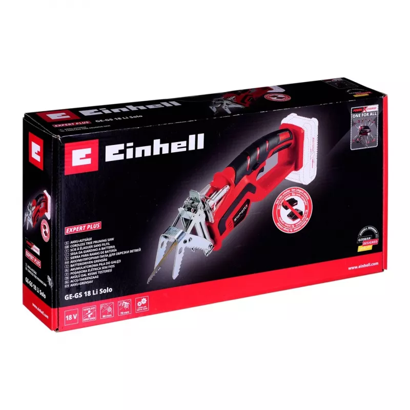 Einhell GE-GS 18 Li Solo Bezvadu zaru zāģis 18V (bez akumulatora) Melns/Sarkans