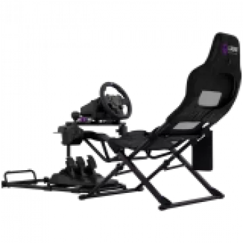 LORGAR FLEX RAF1 Sim Racing Cockpit Advanced, Salokāms, 150x72x113 cm Spēlēšanai, 38x72x126 cm Salocīts, Melns
