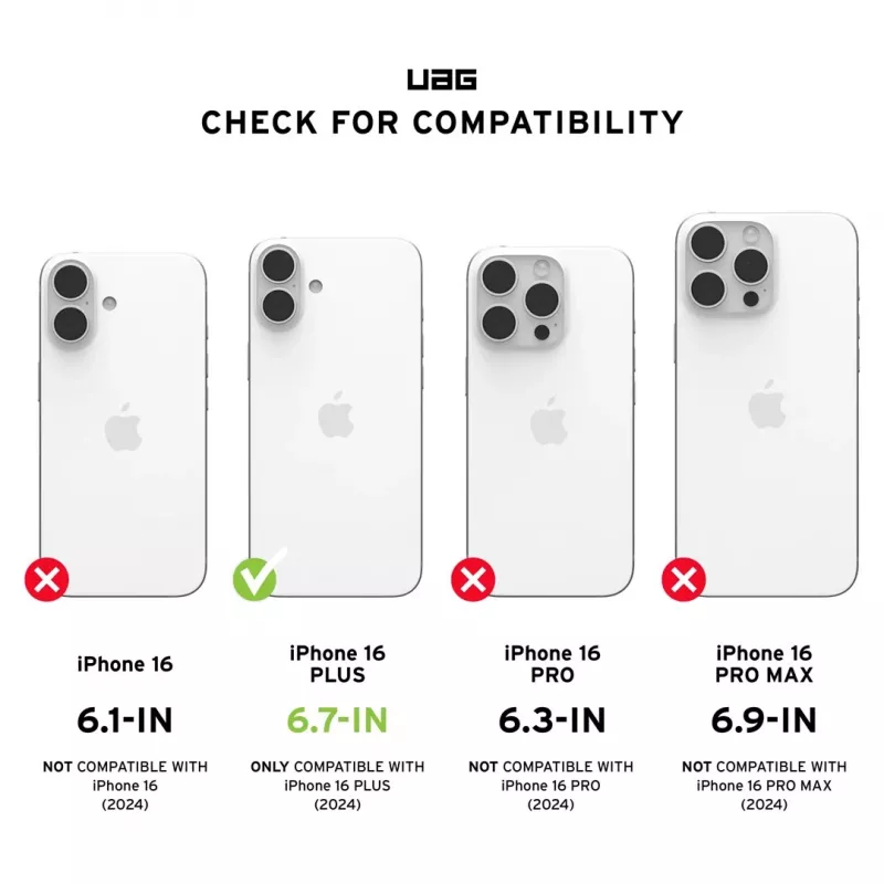 UAG Monarch Pro Kevlar Phone Case for Apple iPhone 16 Plus, 6.7 inch, Black