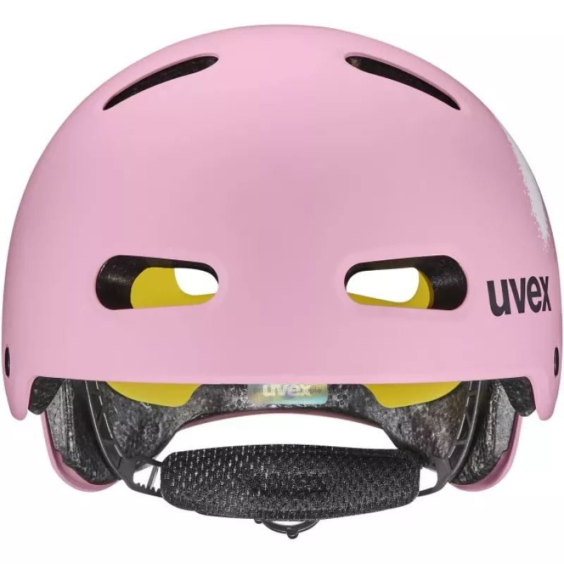 UVEX Kid 4 Style MIPS Bērnu veloķivere - Spray Strawberry Matt (51-55 cm)