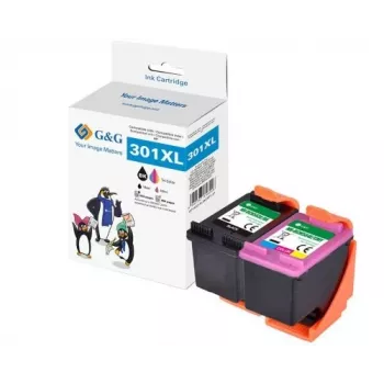 G&G 15116 saderīgs augstas ražības tintes kasetņu komplekts 4 gab. (Melna, Ciāna, Fuksīna, Dzeltena) HP OfficeJet Pro