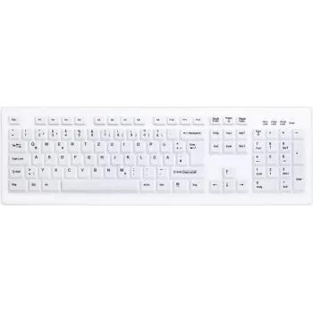 Active Key AK-C8100F Pilnizmēra vadu USB tastatūra QWERTZ Šveices izkārtojums Balta