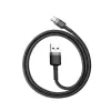 Baseus Cafule USB-A uz USB-C kabelis 0,5m Pelēks+Melns
