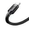 Baseus Cafule USB-A uz USB-C kabelis 0,5m Pelēks+Melns