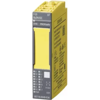 SIEMENS 6ES7136-6BA01-0CA0 SIMATIC DP Drošības digitālās ievades modulis ET 200SP, 8 ieejas, 24 V līdzstrāva, SIL 3, PL E, HF