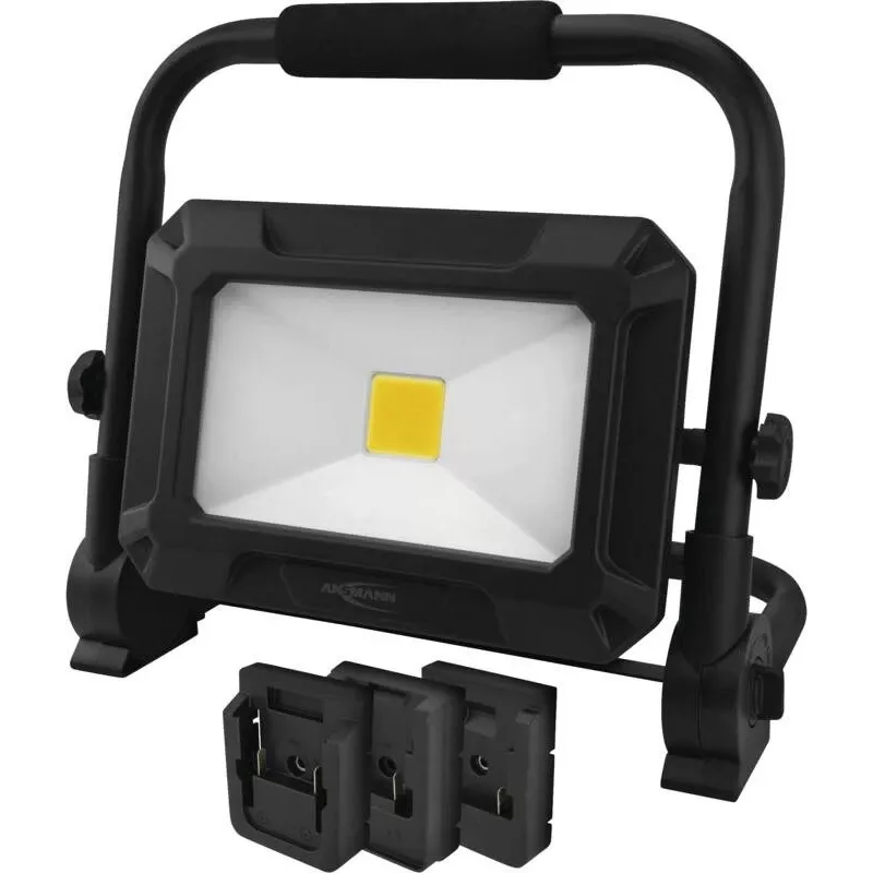ANSMANN 1600-0713 LED Prožektors FL50W 18V Akumulatoru komplekti ar Adaptera Plāksnēm