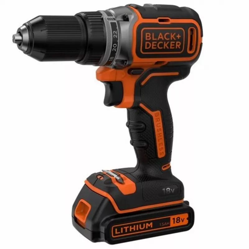 Black & Decker BL186KB-QW 18V Bezvadu Bezsuku Āmura Urbji 1650 RPM (2x1.5Ah Akumulatori, Lādētājs, Futrālis)
