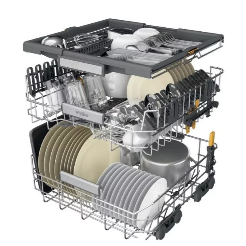 Whirlpool W7IHT40T Pilnībā integrējama trauku mazgājamā mašīna, 14 trauku komplekti, Energoefektivitātes klase C, 40 dB, NaturalDry