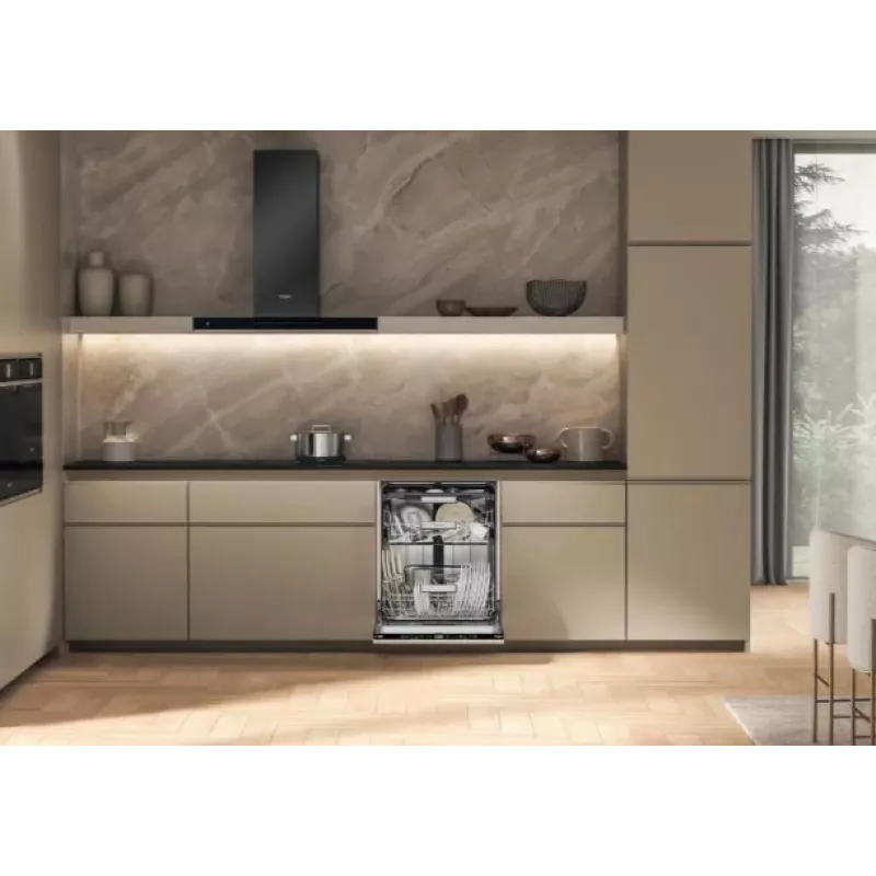 Whirlpool W7IHT40T Pilnībā integrējama trauku mazgājamā mašīna, 14 trauku komplekti, Energoefektivitātes klase C, 40 dB, NaturalDry