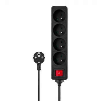 SAVIO LZ-14 4-Kontaktu Pagarinātājs ar 2 USB Portiem, 1.5m Kabelis, Balts