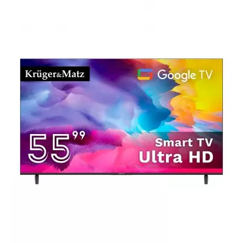 KRUGER & MATZ KM0255UHD-G 139 cm (55 inch) 4K UHD Smart TV Android TV Wi-Fi Melns