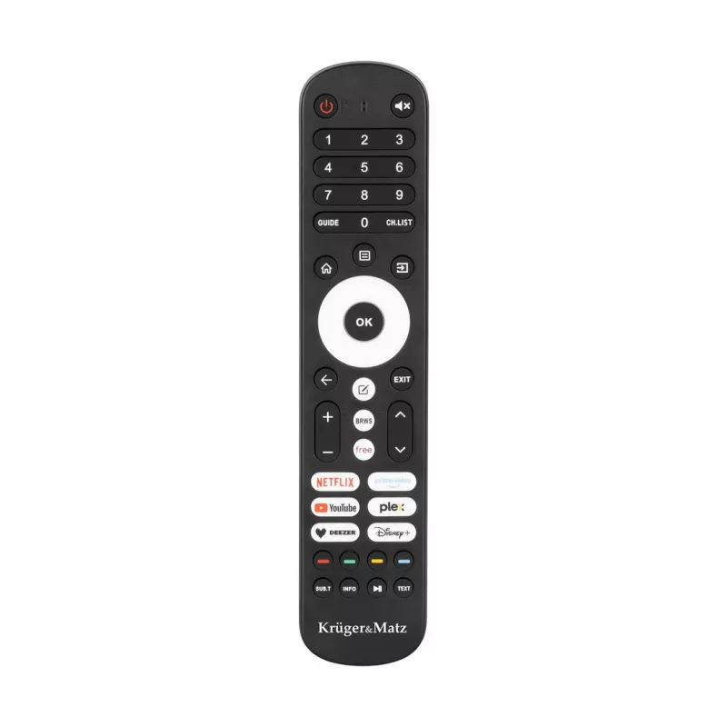 KRUGER & MATZ KM0255UHD-V3 139 cm (55 inch) 4K UHD DLED Smart TV Android TV 9.0 Wi-Fi Bluetooth Melns