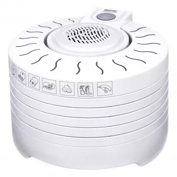 MPM MSG-01 Sēņu un augļu žāvētājs 250W 5 paplātes Balts