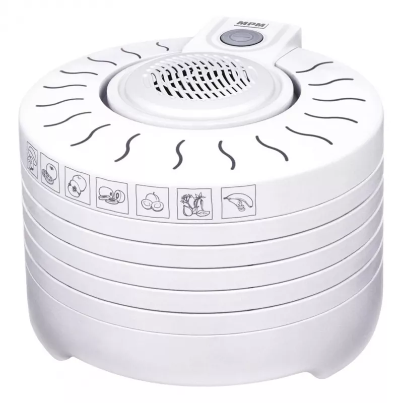 MPM MSG-01 Sēņu un augļu žāvētājs 250W 5 paplātes Balts