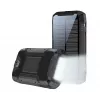 PowerNeed S20000Q 20000mAh āra saules enerģijas banka ar bezvadu uzlādi, QC3.0 un PD 20W, melna