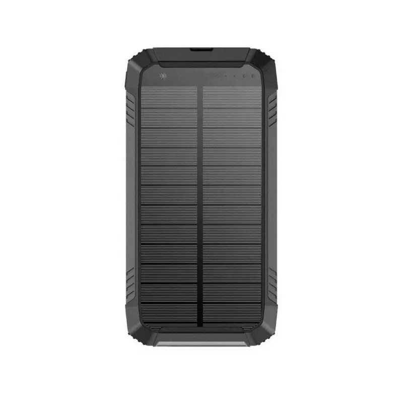 PowerNeed S20000Q 20000mAh āra saules enerģijas banka ar bezvadu uzlādi, QC3.0 un PD 20W, melna