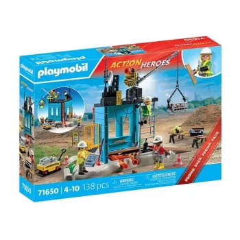 Playmobil Action Heroes 71650 Būvlaukuma rotaļu komplekts