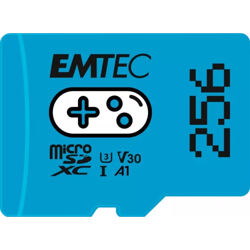 EMTEC Gaming MicroSDXC 256GB UHS-I U3 V30 A1 atmiņas karte