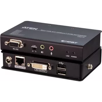 ATEN CE611 Mini USB HDBaseT DVI KVM pagarinātājs - raidītājs un uztvērējs - līdz 100 m