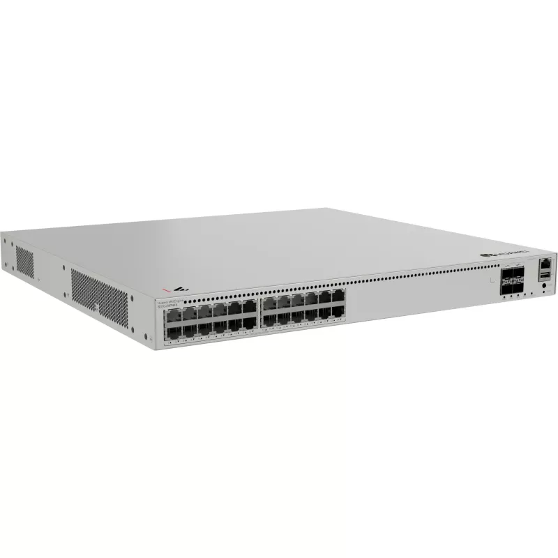 Huawei eKitEngine S310-24PN4X pārvaldāms L2+ PoE+ slēdzis - 24x 2.5G PoE+ porti + 4x 10G SFP+ augšupielādes, 400W PoE budžets, montējams statīvā