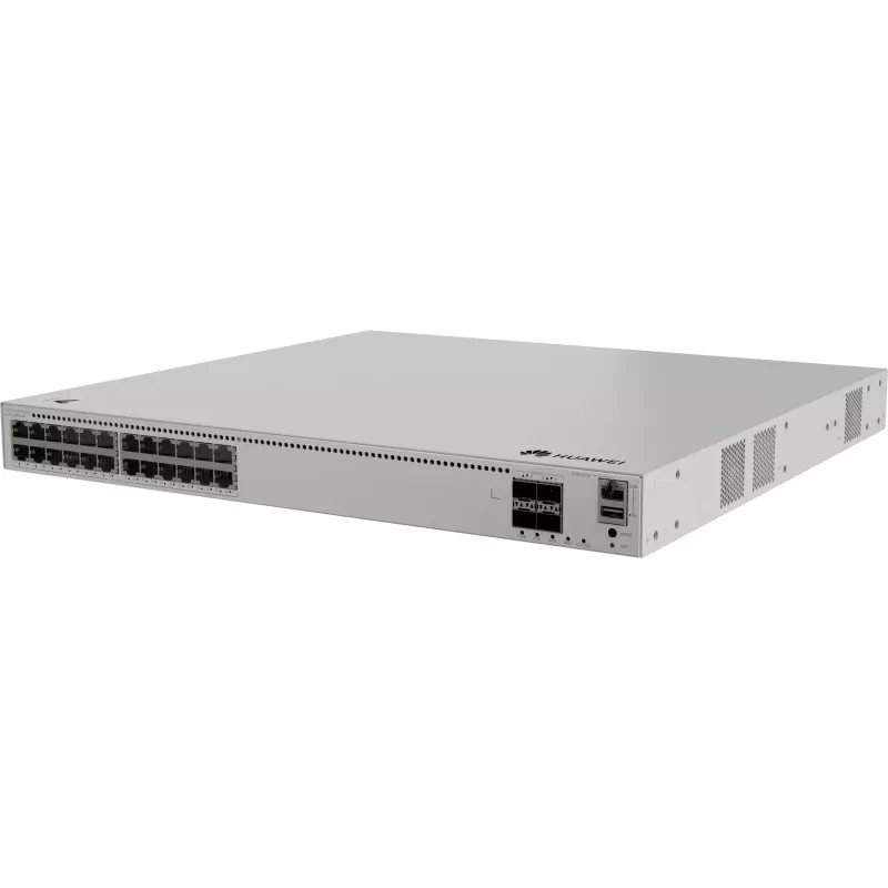 Huawei eKitEngine S310-24PN4X pārvaldāms L2+ PoE+ slēdzis - 24x 2.5G PoE+ porti + 4x 10G SFP+ augšupielādes, 400W PoE budžets, montējams statīvā
