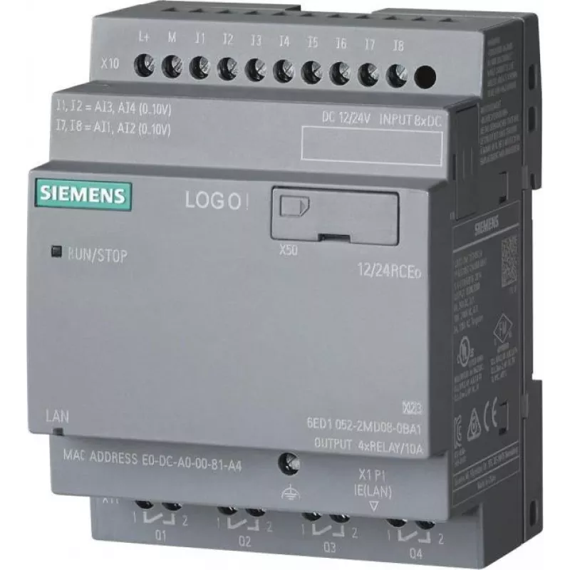 Siemens LOGO! 12/24RCEO Logic Module 6ED1052-2MD08-0BA2