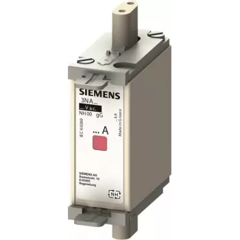 SIEMENS SENTRON 3NA6830-4 NH Drošinātāja saite, NH000, 100A, 400V AC, gL/gG, ar kombinēto indikatoru un izolētiem satveršanas cilpiem