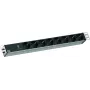 Bachmann 19 inch 1U 8x CEE7/3 PDU ar pārsprieguma aizsardzību, 2,0 m kabelis, gaiši pelēks (RAL 7035) 800.3932