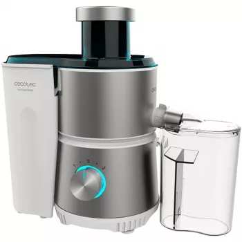 Cecotec Juice&Fresh 400 Titan White Centrifugal Juicer, 400 W, 2 Speeds, Stainless Steel Filter, 1.2 L Pulp Container, White