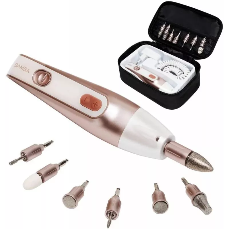 Cecotec PinkyCare 700 Perfect Nails elektriskais manikīra un pedikīra komplekts, nagu urbis, 7 stiprinājumi, 2 ātrumi, uzlādējams, rozā/balts