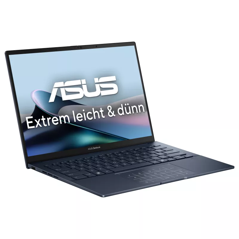 ASUS Zenbook 14 OLED UX3405CA-QD1303W klēpjdators, 14 collu WUXGA OLED, Intel Core Ultra 7 255H, 16GB LPDDR5x, 1TB SSD, Windows 11 Home, vācu QWERTZ tastatūra