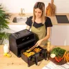 Cecotec Double Hot Air Fryer Cecofry Advance 9000 Window 2200 W 9 L Melns