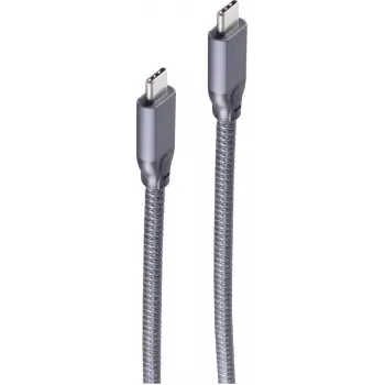 ShiverPeaks USB-C uz USB-C kabelis, USB 3.2 Gen 2, 4,0 m, melns
