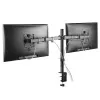 Maclean MC-884 Viena monitora galda stiprinājums 17-32 inch ekrāniem, melns, gāzes atspere, USB 3.0