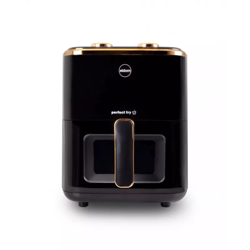 ELDOM FRITTA Beztauku fritieris 5.0 L Regulējama temp. Taimeris 1500 W Viens 5 L Brīvi stāvošs karstā gaisa fritieris Melns
