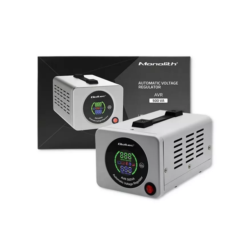 Qoltec 50722 Automātiskais sprieguma stabilizators AVR 500VA 300W