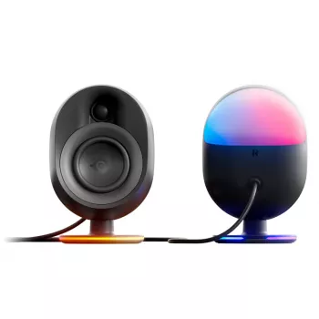 SteelSeries Arena 9 5.1 kanālu skaļruņu sistēma ar bezvadu zemfrekvences skaļruni, Bluetooth 5.0, RGB apgaismojumu, melna