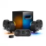 SteelSeries Arena 9 5.1 kanālu skaļruņu sistēma ar bezvadu zemfrekvences skaļruni, Bluetooth 5.0, RGB apgaismojumu, melna