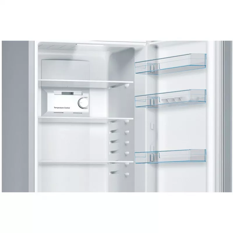 Bosch KGN36NLEA Serie 2 Ledusskapja-saldētavas kombinācija, nerūsējošā tērauda izskats, 308 L kopējā neto ietilpība, energoefektivitātes klase E