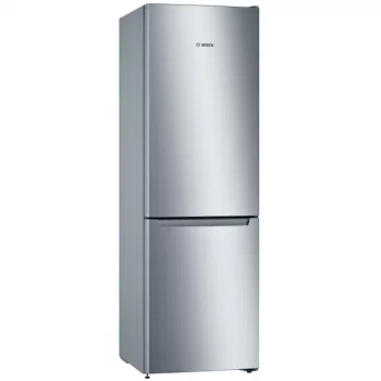 Bosch KGN36NLEA Serie 2 Ledusskapja-saldētavas kombinācija, nerūsējošā tērauda izskats, 308 L kopējā neto ietilpība, energoefektivitātes klase E