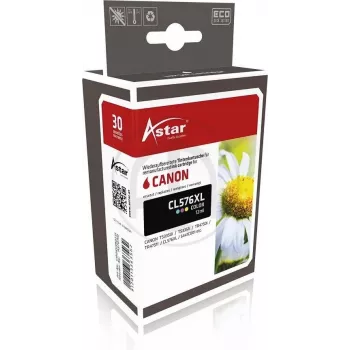 ASTAR AS70750 saderīga Canon CL-576XL trīskrāsu tintes kasetne (pārstrādāta, 12ml, 300 lapas)