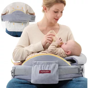 MOMCOZY CozyPro zīdīšanas spilvens barošanai ar krūti pelēks